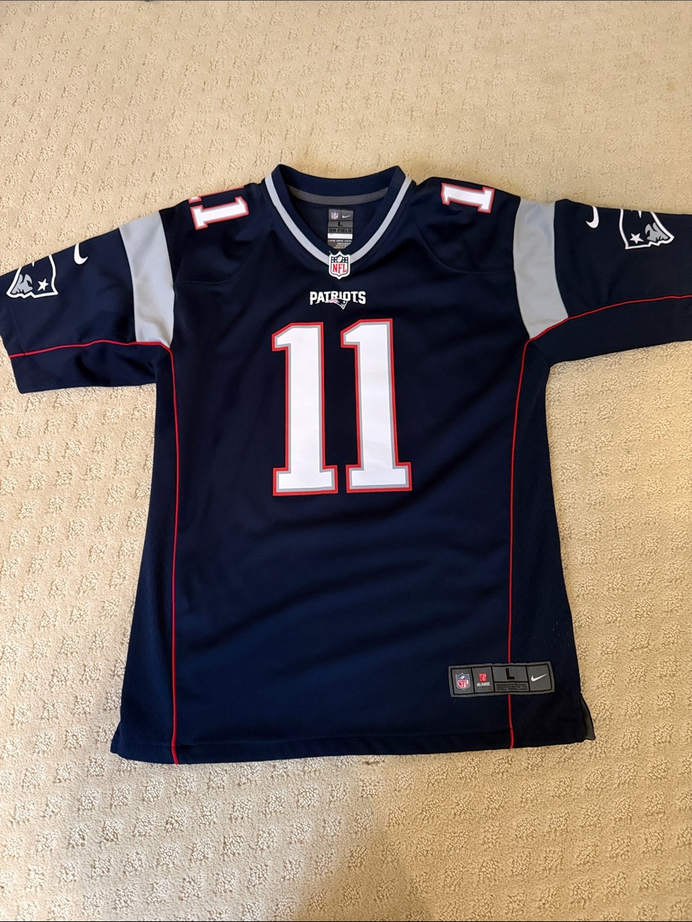 Youth Patriots Nike official jersey size large Edelman number 11